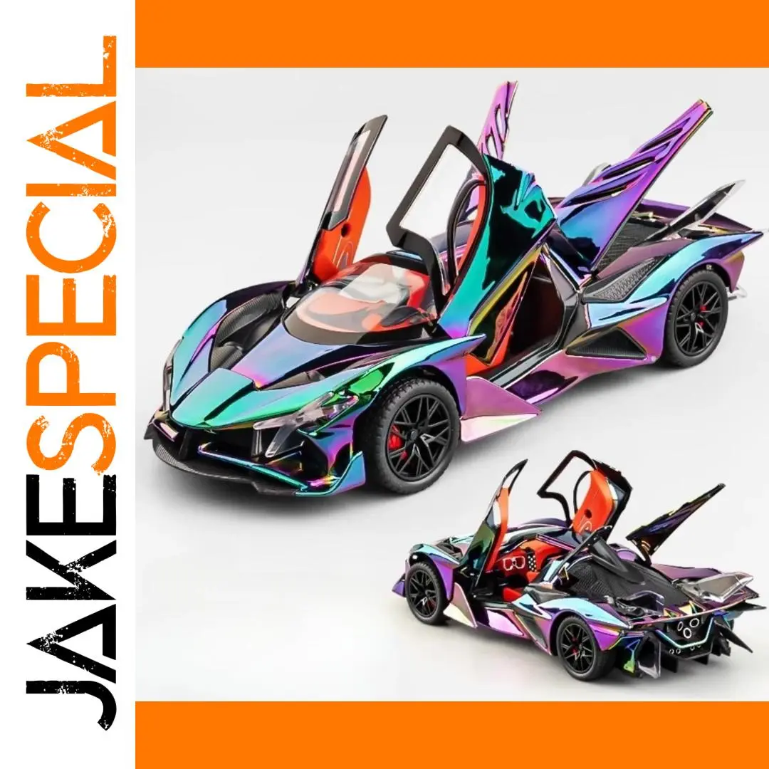 1:24 Scale Iridescent Supercar Model 1 1:24 Scale Iridescent Supercar Model