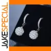Sterling Silver Round Cubic Zircon Earrings
