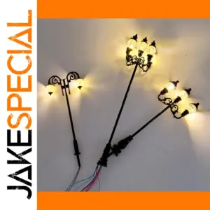 Vintage European-Style HO Street Lamps Set
