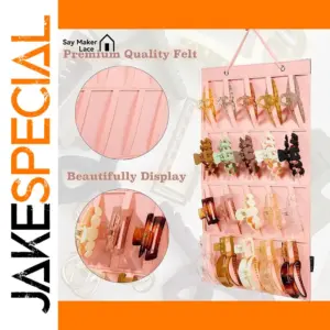 Pink Hair Clips Organizer Wall-Mount