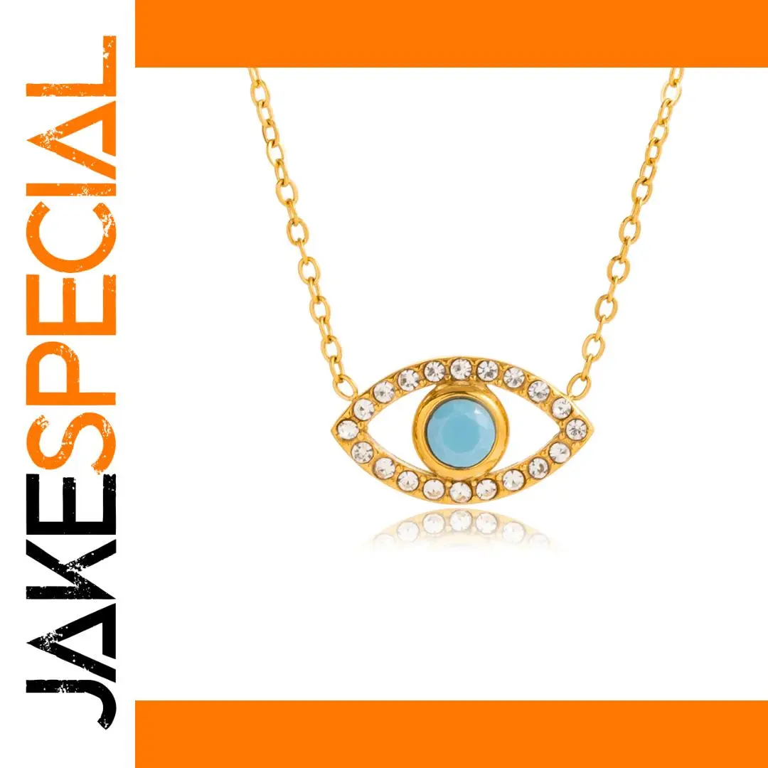 Elegant Stainless Steel Lucky Evil Eye Necklace 1 Elegant Stainless Steel Lucky Evil Eye Necklace