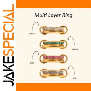 Stainless Steel Double Layer Women's Ring