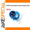Industrial Blue Power Socket Connector Set 200-250V 32A