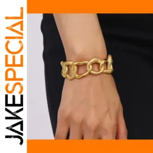 Stainless Steel Fried Dough Twists Bracelet