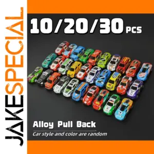 Vibrant Pack of Diecast Pull-Back Cars Set