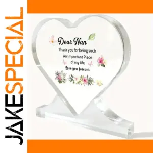 Heart-Shaped Acrylic Decor for Grandma