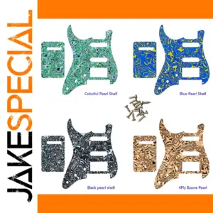 Left-Handed Stratocaster Pickguard with Vibrant Finish