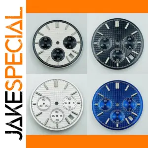 VK63 31.5mm Luminescent Chronograph Dial for Watches