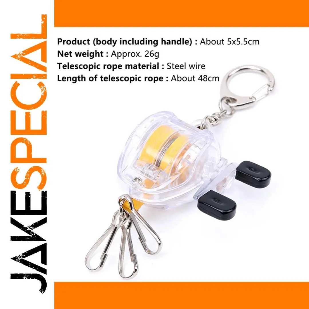 Miniature Fishing Reel Keychain for Outdoors 1 Miniature Fishing Reel Keychain for Outdoors