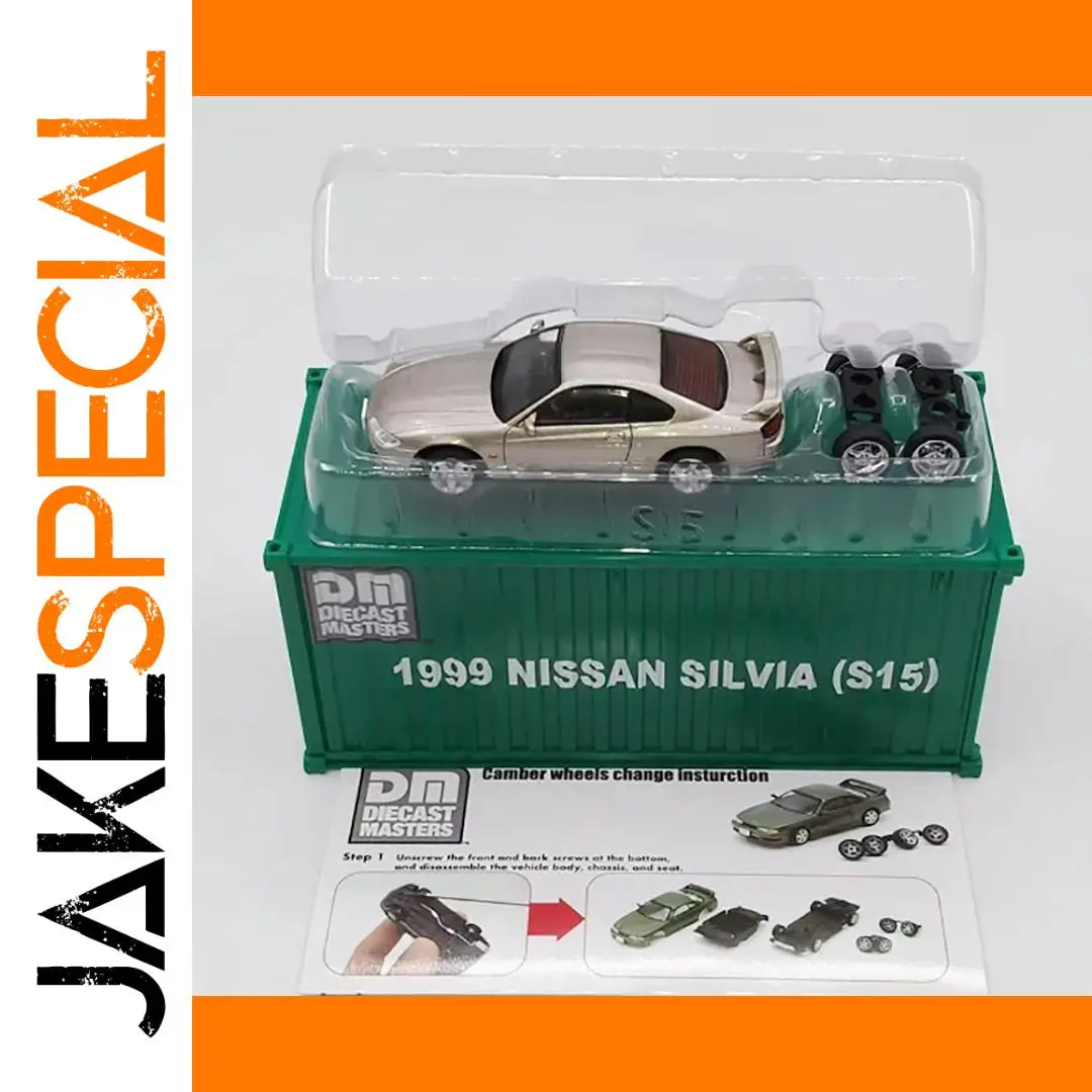 Silver Nissan Silvia S15 Model 1/64 Scale 1 Silver Nissan Silvia S15 Model 1/64 Scale