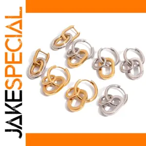 Stainless Steel Skeleton Hoop Earrings 2.5cm