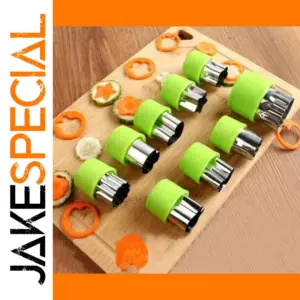 Vibrant Green Vegetable Cutter Set with Stainless Steel