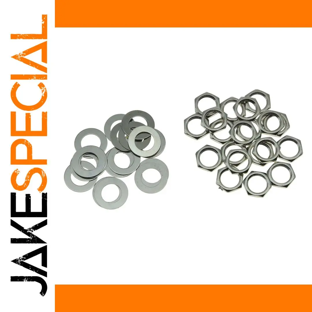 Durable US Thread 3/8" Guitar Nuts & Washers Set 1 Durable US Thread 3/8" Guitar Nuts & Washers Set