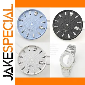 Unisex 39.5mm Stainless Steel Watch Set
