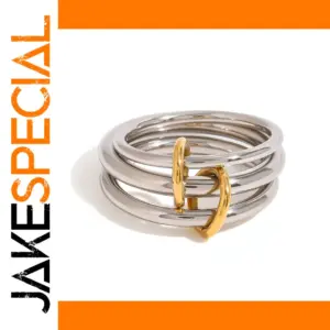 Stainless Steel Multi-Layer Women's Ring