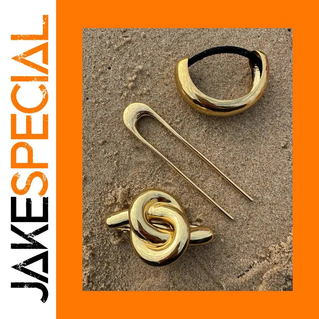 Gold Stainless Steel Knot Barrette 1 Gold Stainless Steel Knot Barrette