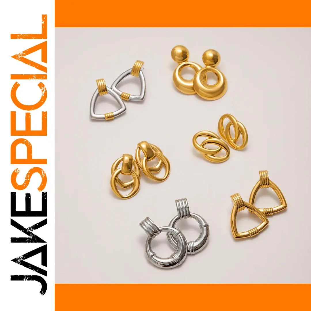 Stainless Steel Geometric Earrings Collection 1 Stainless Steel Geometric Earrings Collection