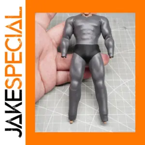 6-Inch Textured Gray Action Figure Jumpsuit
