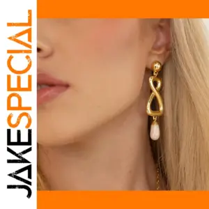 Elegant Stainless Steel Pearl Drop Earrings