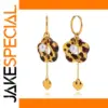 Stainless Steel Leopard Drop Earrings