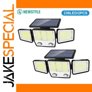Modern Outdoor Solar Floodlight with 270° Illumination