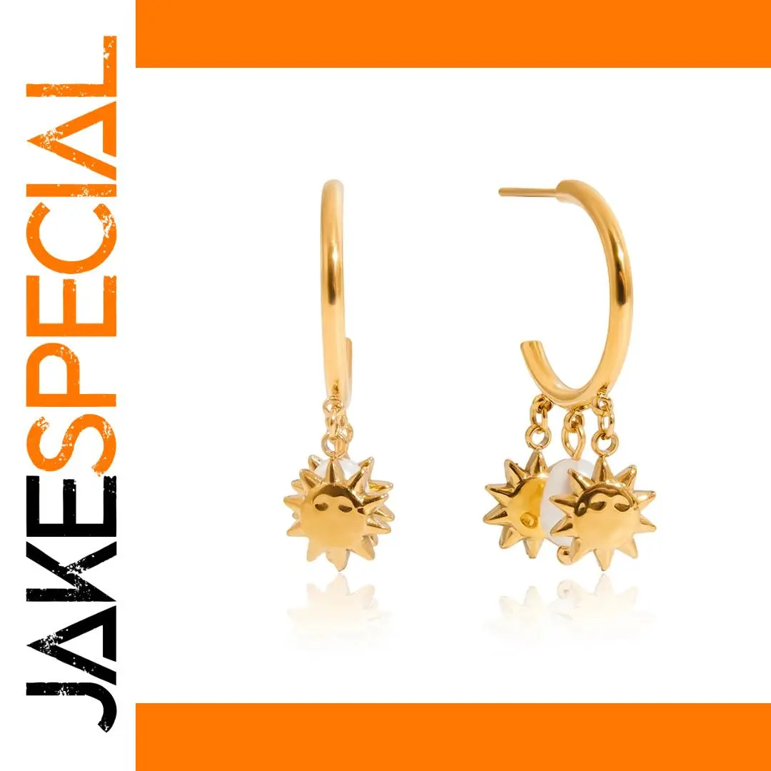 Stainless Steel Geometric Pearl Earrings 1 Stainless Steel Geometric Pearl Earrings