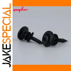 Guitar Metal Strap Lock Button Set in Four Finishes