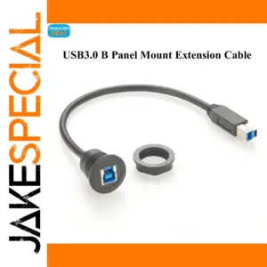 USB 3.0 B Panel Mount Extension Cable 0.3m