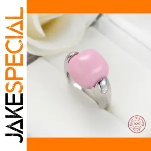 Pink Zircon Women's Silver Ring