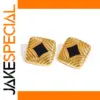 Elegant Gold-Tone Stainless Steel Earrings