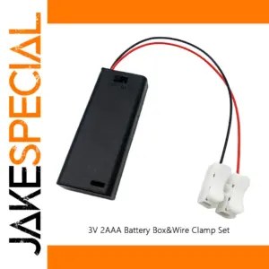 3V Battery Box & Wire Clamp Set for DIY Projects