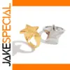 Stainless Steel Women's Star Ring in Gold & Silver