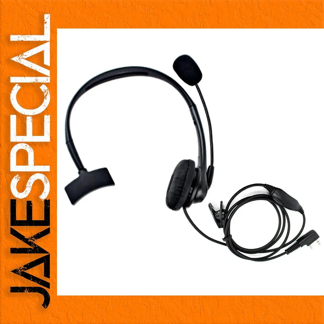 Black Wired Radio Headset for Baofeng, Kenwood 1 Black Wired Radio Headset for Baofeng, Kenwood