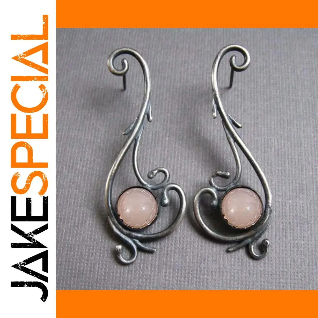 Vintage Pink Stone Drop Earrings for Women 1 Vintage Pink Stone Drop Earrings for Women