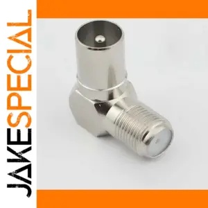 Right-Angle F-Type RF Coaxial Adapter 5-2400MHz