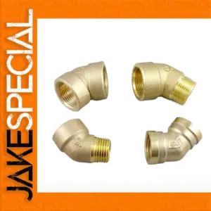 Brass 45° Elbow Pipe Fitting 1/8"–2"