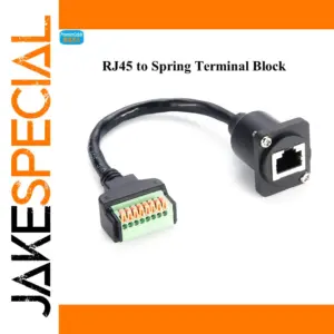 RJ45 Panel Mount to Terminal Block Cable 30cm