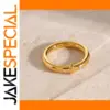 Stainless Steel Gold Finish Geometric Ring