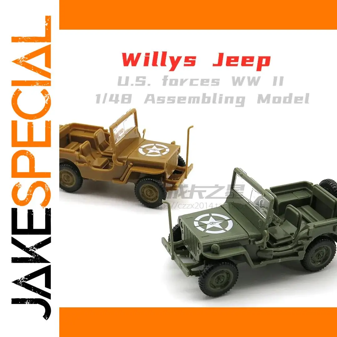 WW2 Willys Jeep 1:48 Scale Model Set 1 WW2 Willys Jeep 1:48 Scale Model Set