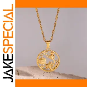 Stainless Steel Nautical Shell Necklace