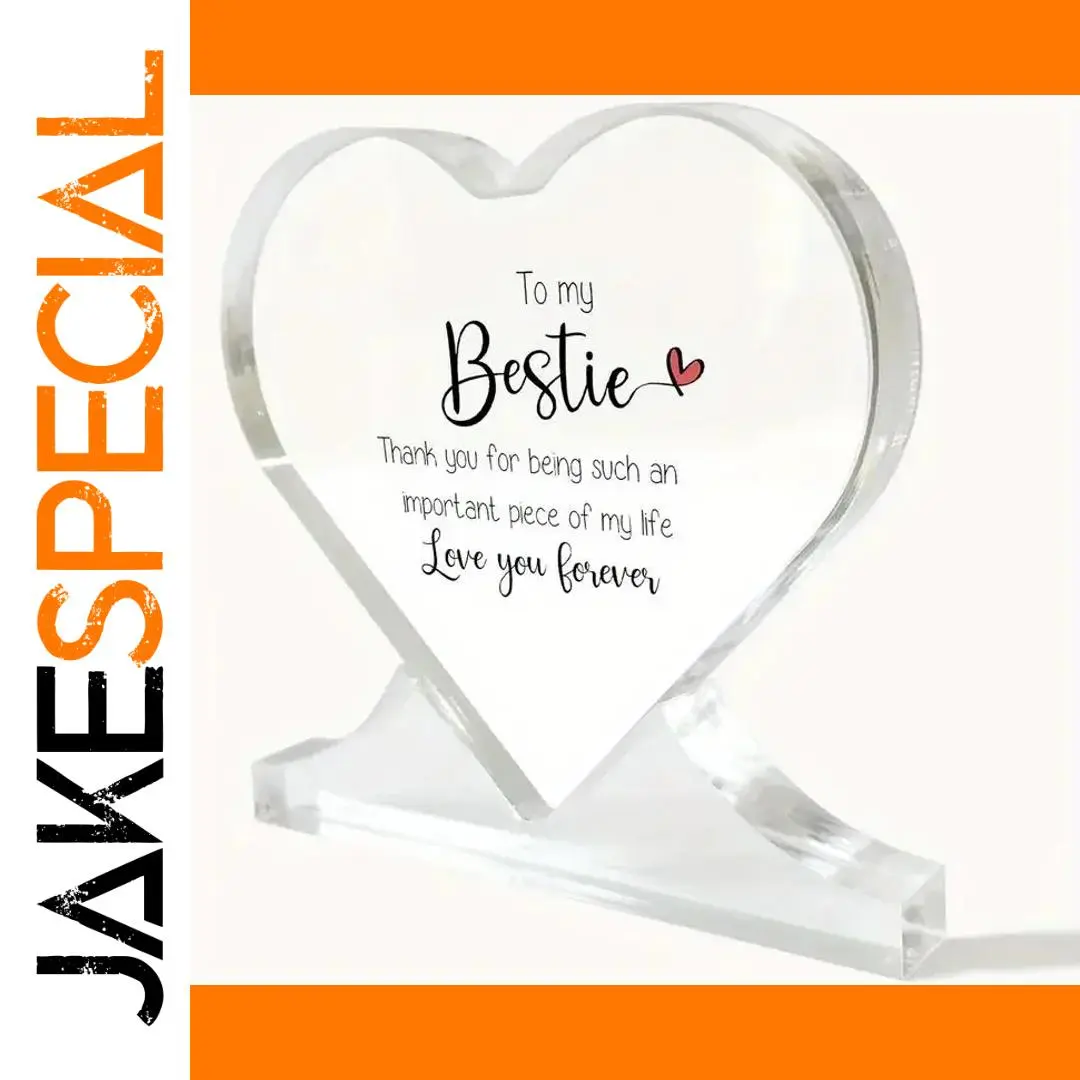 Heart-Shaped Acrylic Friendship Plaque 1 Heart-Shaped Acrylic Friendship Plaque