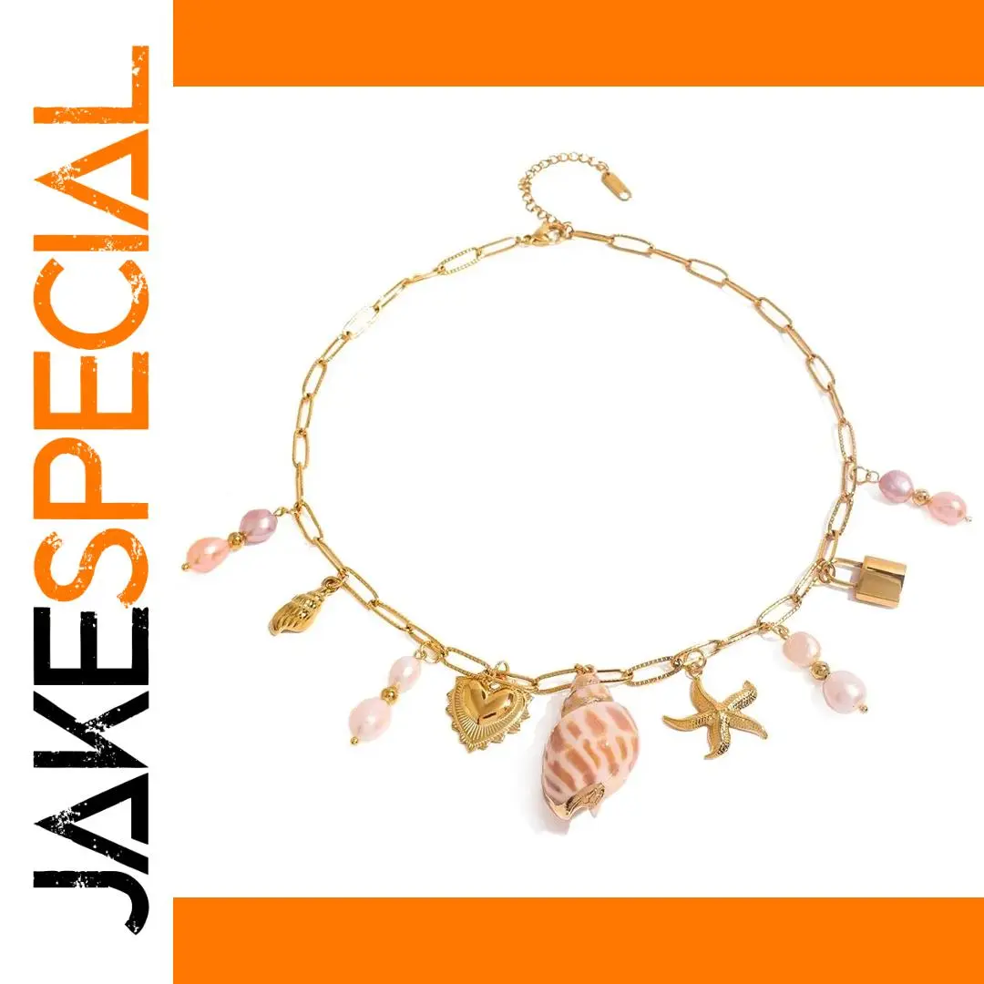 Stainless Steel Coastal Necklace JDN2408020 1 Stainless Steel Coastal Necklace JDN2408020