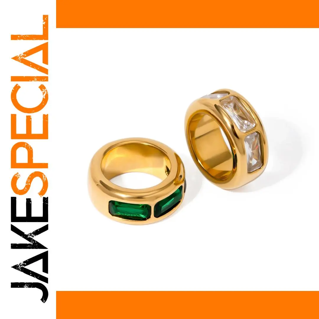 Bold Gold Stainless Steel Ring for Women 1 Bold Gold Stainless Steel Ring for Women