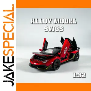 Red Lamborghini SVJ63 Diecast Model Car 1:32 Scale