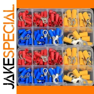 Insulated Ring Terminal Crimp Connector Set 128 pcs