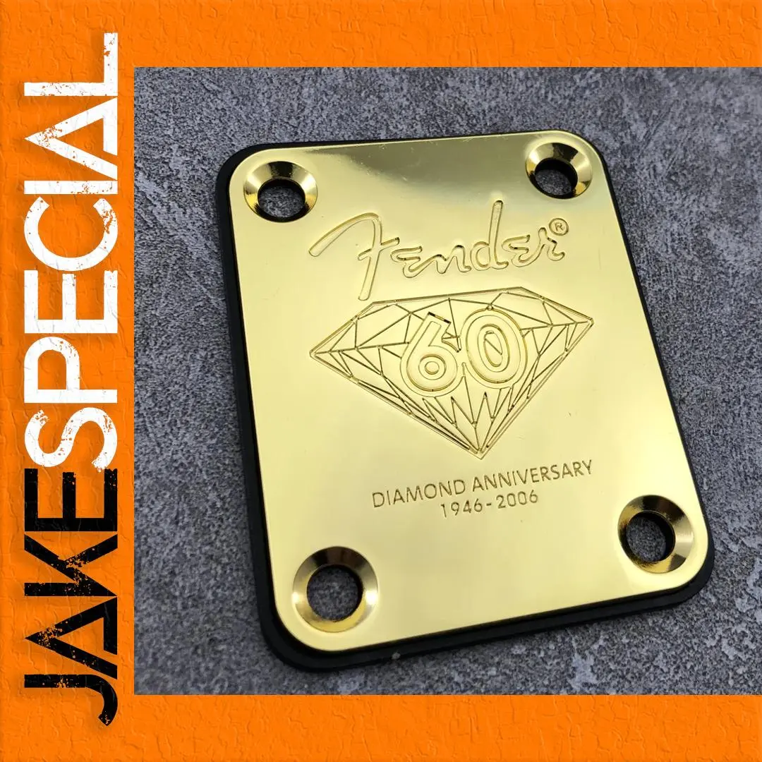 Gold Anniversary Guitar Neck Plate with Engravings 1 Gold Anniversary Guitar Neck Plate with Engravings