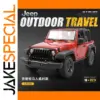 Vibrant Red Jeep Willys Wrangler Die-Cast 1:18