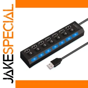 7-Port USB 2.0 Hub with Individual Switches