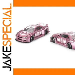 Pink Nissan Skyline GTR R34 Model 1:64 Scale