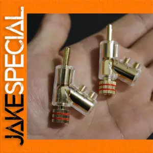 Premium Gold-Rhodium Banana Plugs for Audio Systems